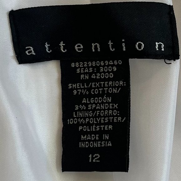 Attention Fully Lined White Blazer - Picture 2 of 9